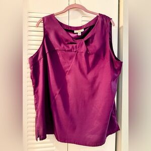 Kathleen Kirkwood Rich Purple Sleeveless Blouse